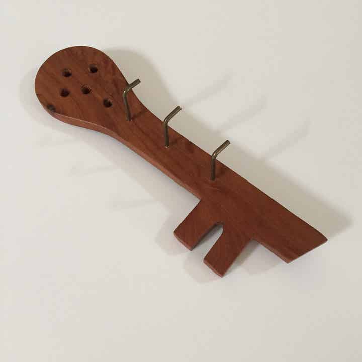 Porte-clés mural en bois vintage