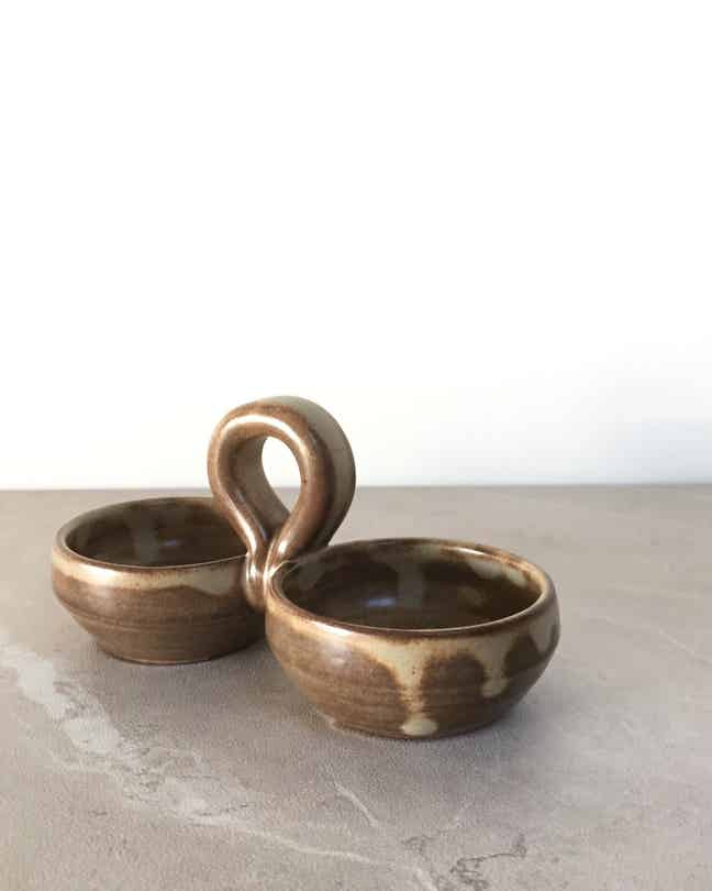 Saleron en grès vintage