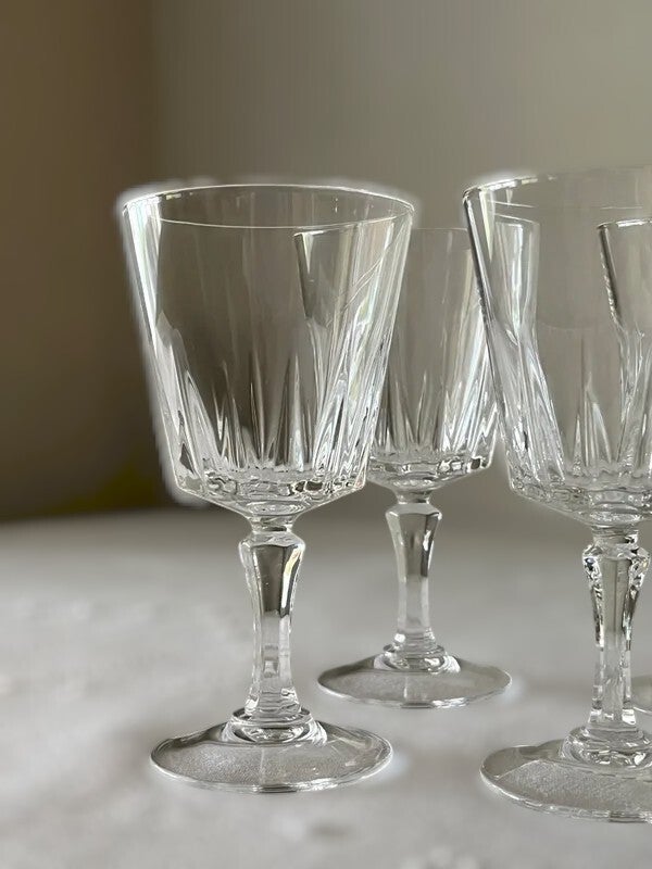 6 verres à vin blanc en Cristal d'Arques