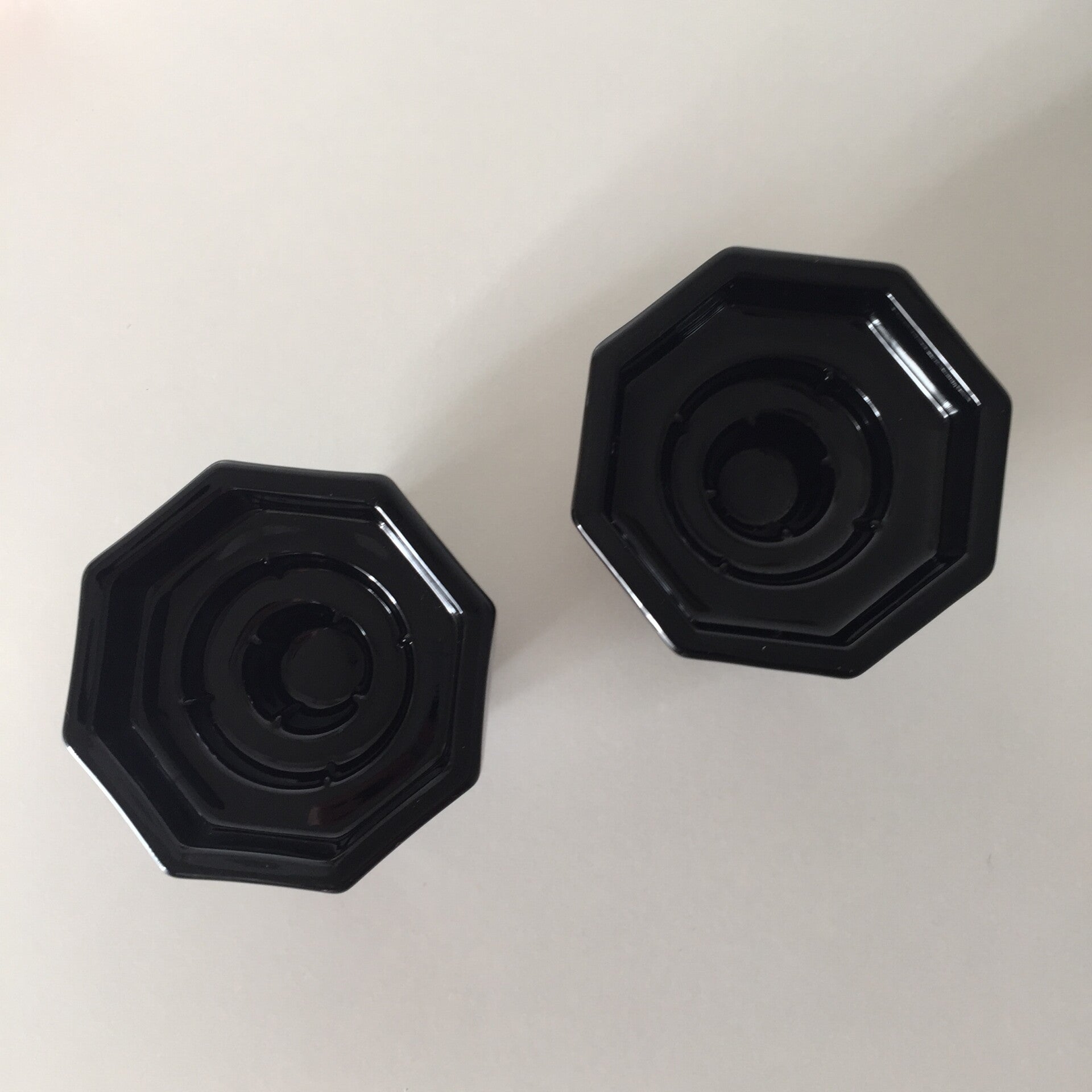 Bougeoirs noirs Années 80 Octime