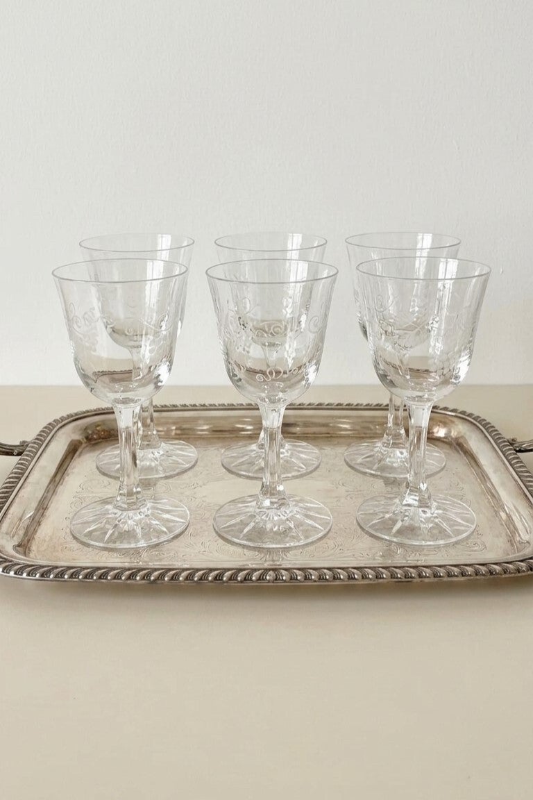 Verres à vin  en cristal