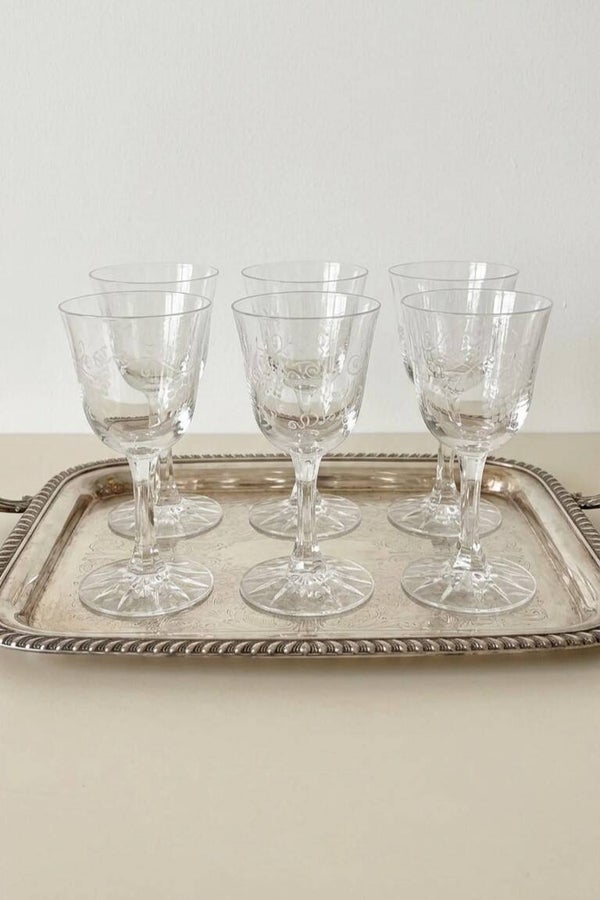 Verres à vin  en cristal