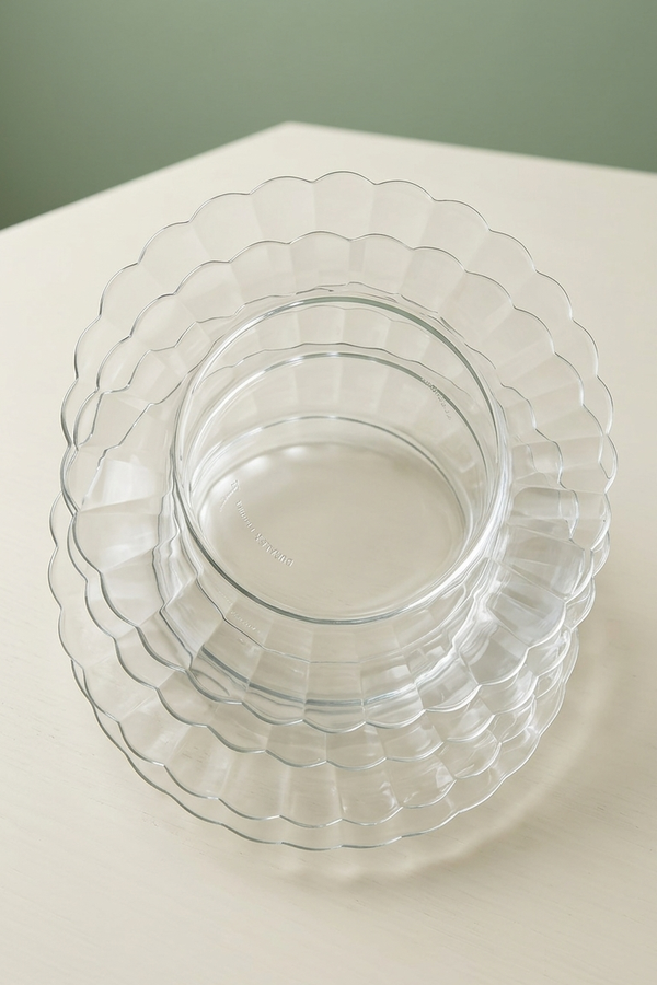 4 assiettes en verre Duralex