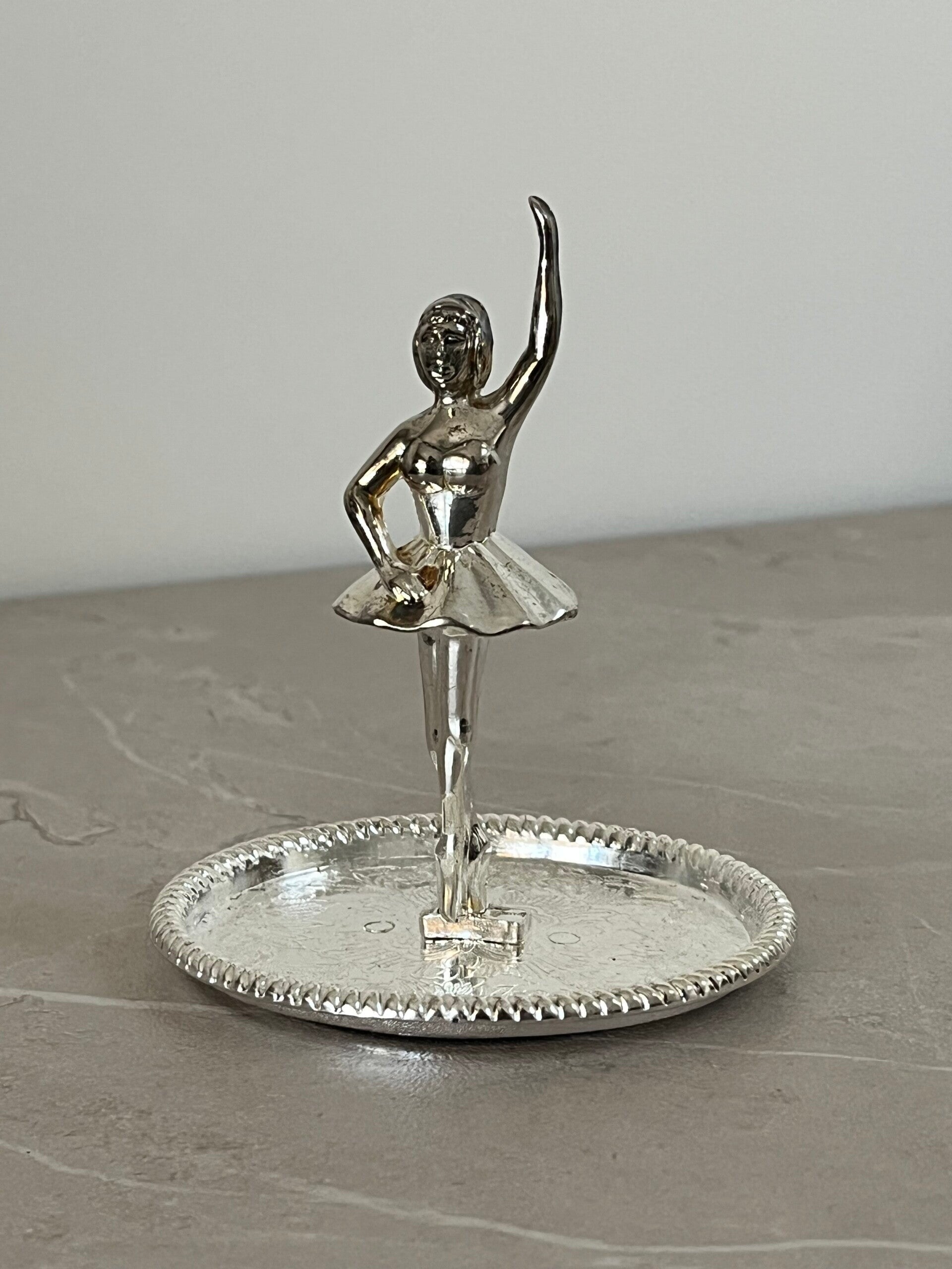 Baguier vintage en plaqué argent