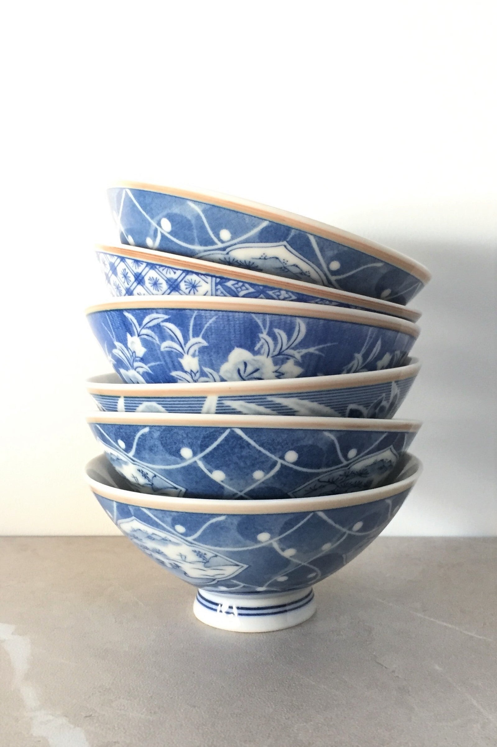 6 bols japonais en porcelaine Shozan-Gama