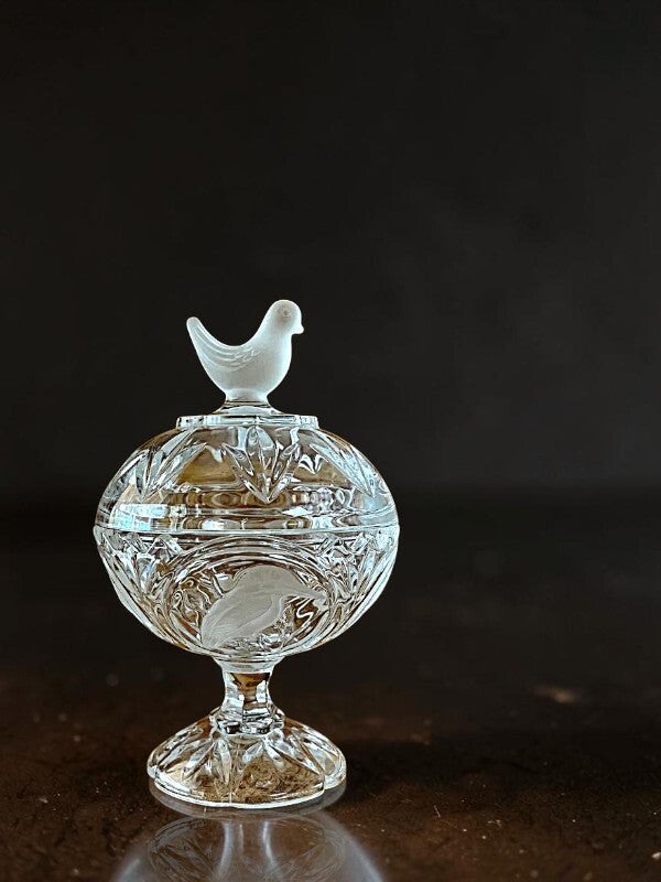 Bonbonnière en cristal taillé France