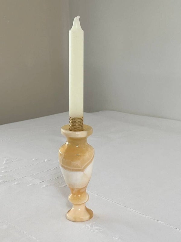 Bougeoir vintage en onyx