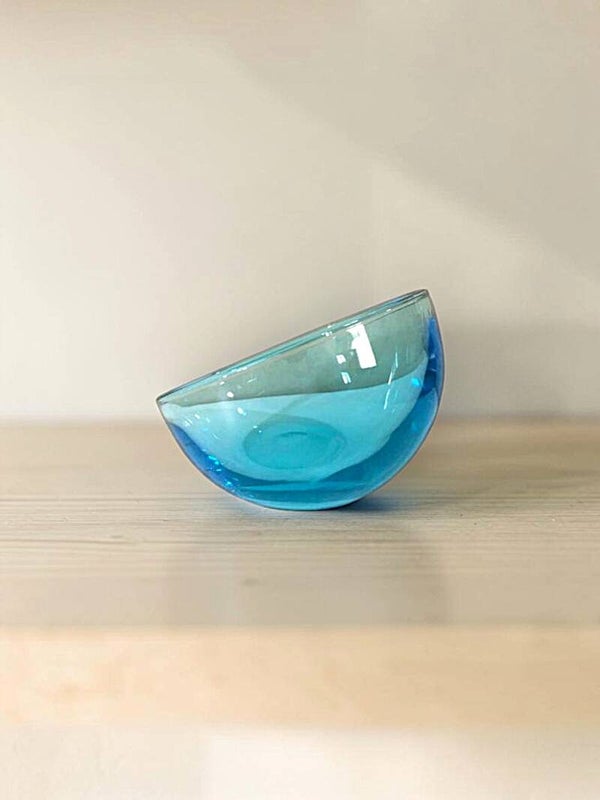 6 coupes à glace bleues La Rochère