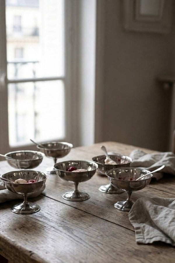 Coupes à glace vintage en inox