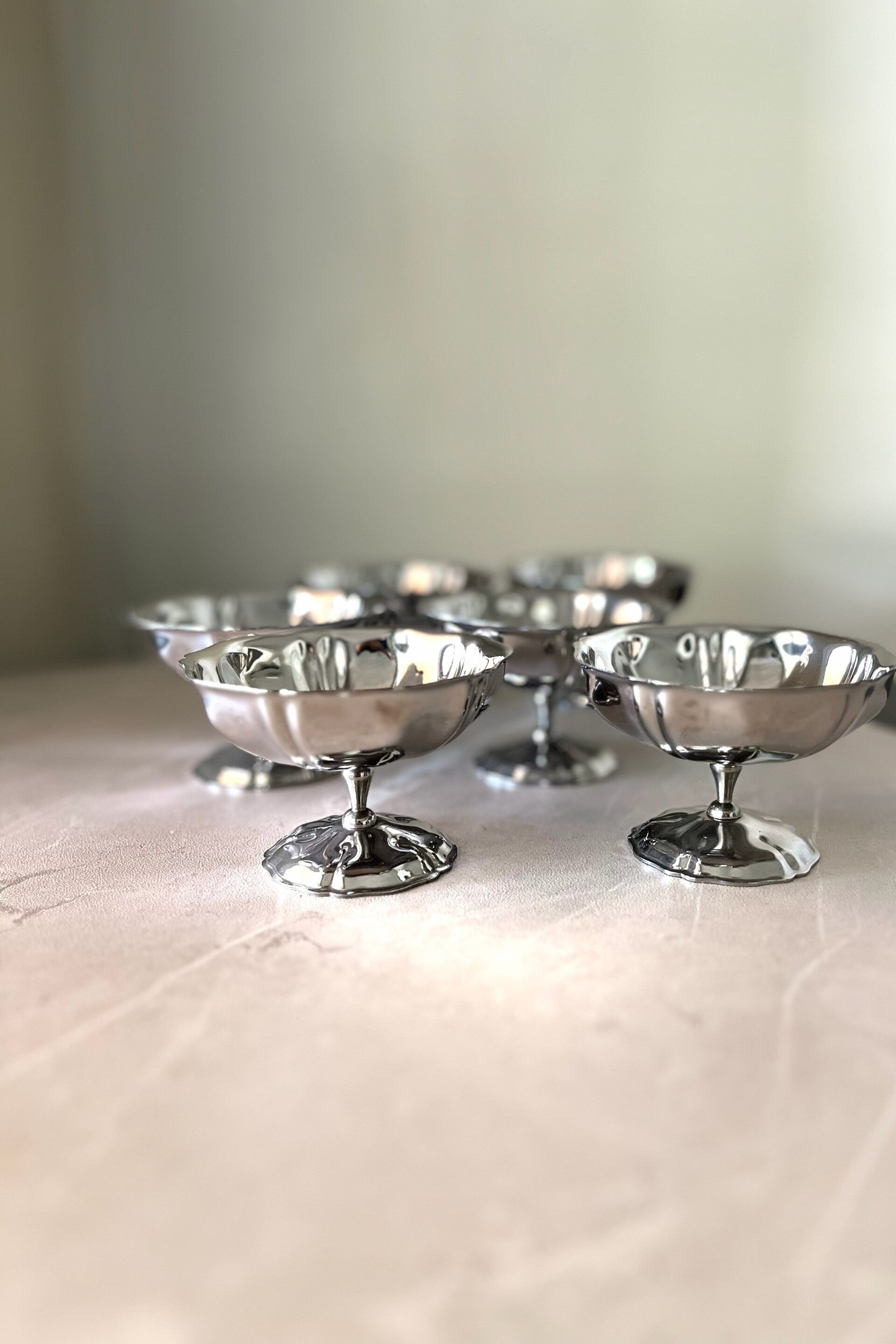 Coupes à glace vintage en inox