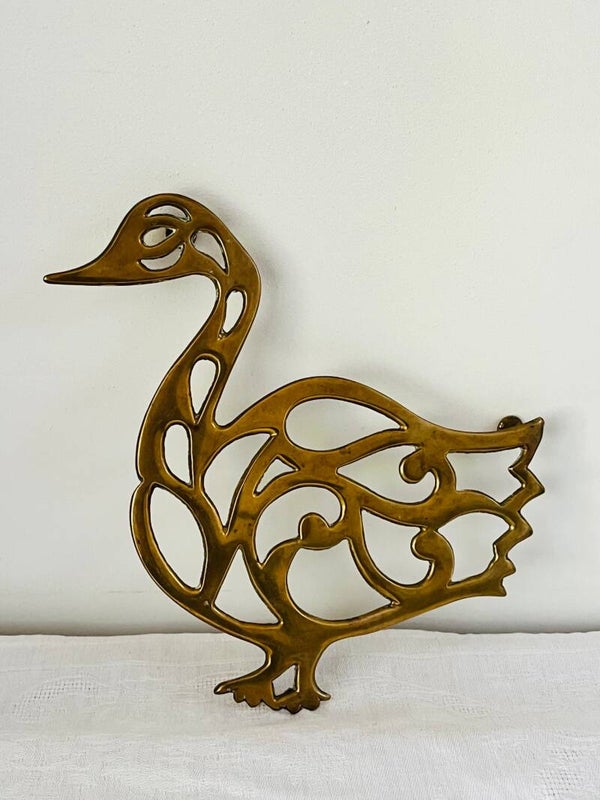 Dessous de plat en laiton Forme Canard