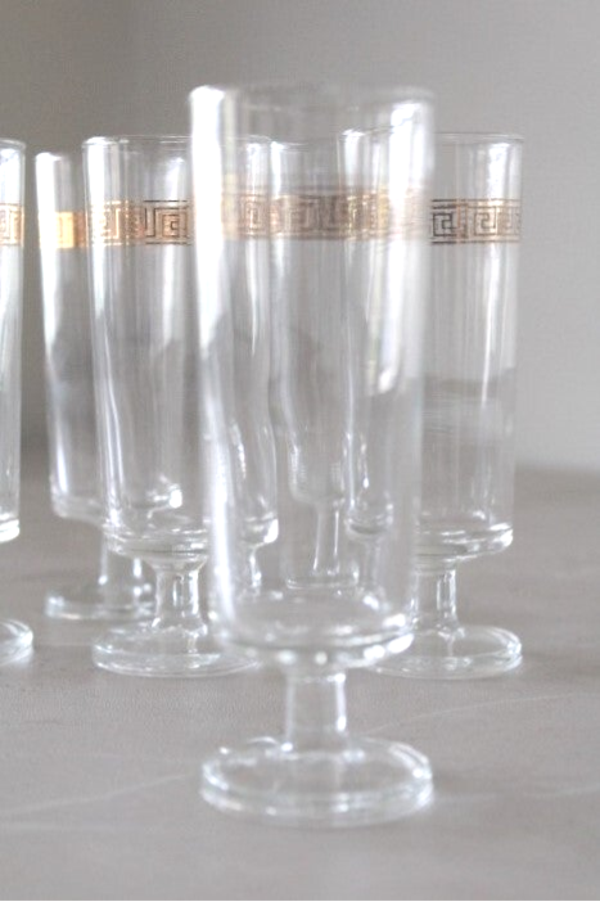 6 flûtes à champagne des années 70