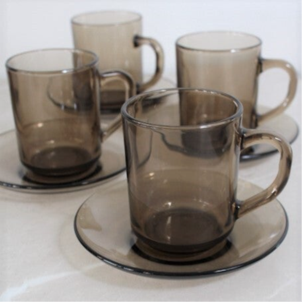 Tasse en verre fumé (Lot de 4)
