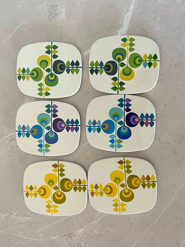6 dessous de verre Années 70