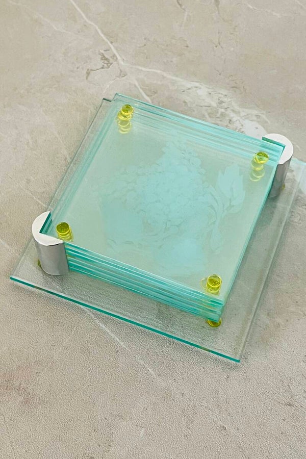 6 dessous de verres en verre