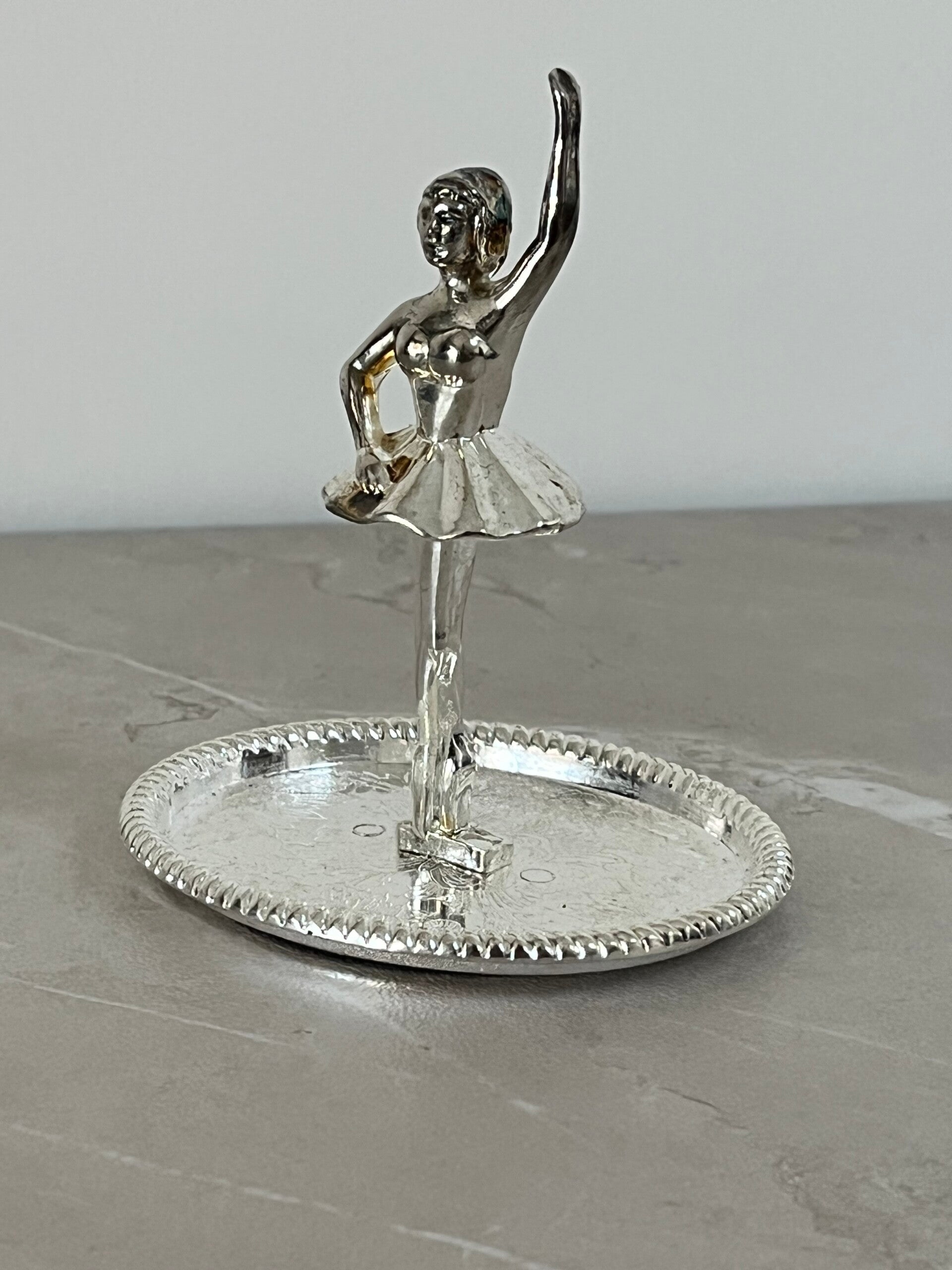 Baguier vintage en plaqué argent