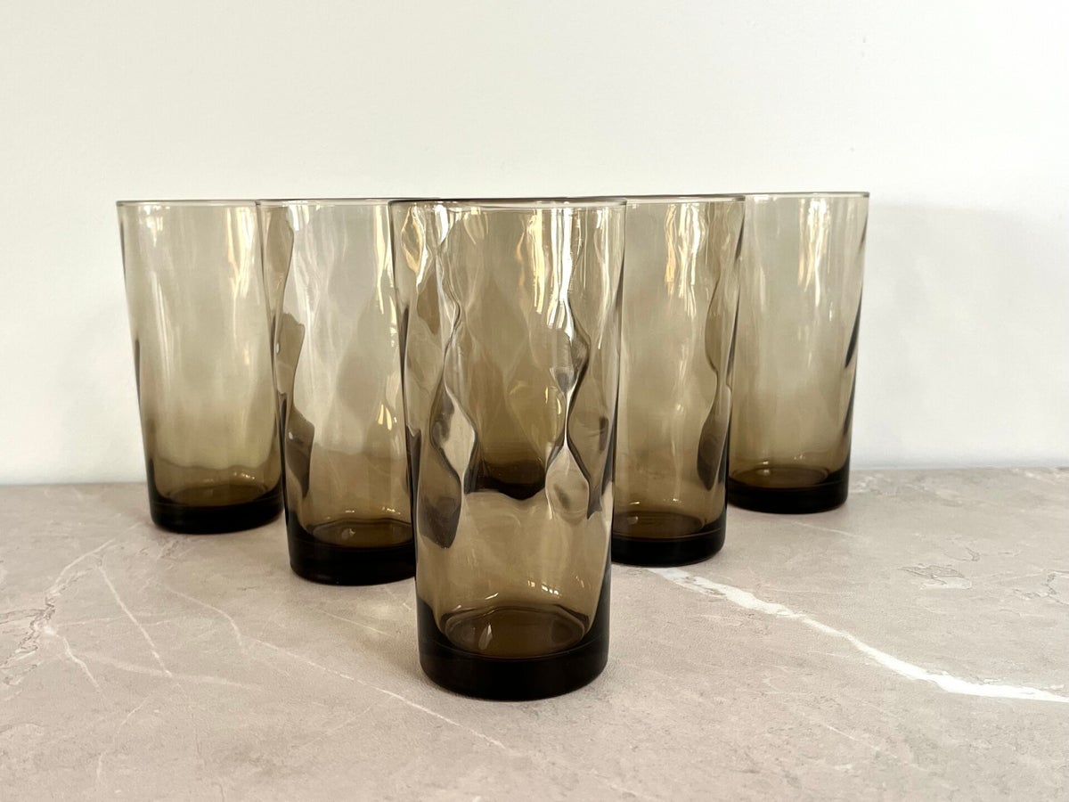 6 verres à jus ou orangeade des Années 70 | Auberge Vintage & Cie