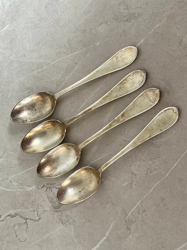 4 petites cuillères Ercuis argent