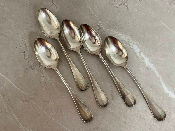 5 grandes cuillères L. Auzolle argent