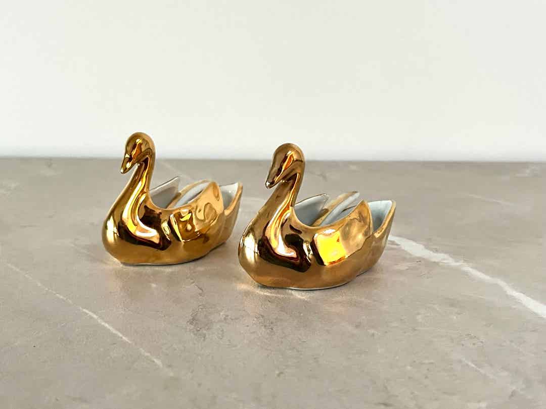 Anciens salerons en porcelaine