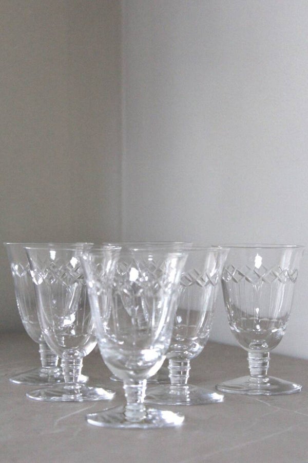 Verres gravés en cristal de Lorraine