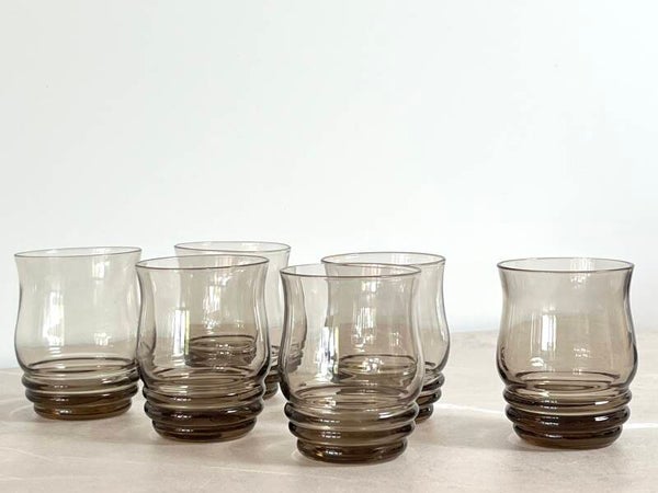 6 petits verres à digestif fumés