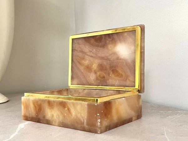 Boîte en onyx rose