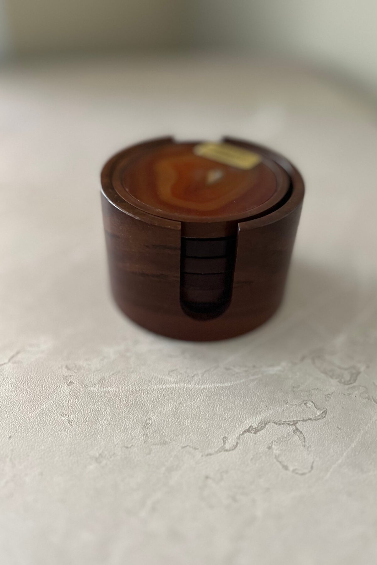 Dessous de verres en Bois et Agate | Articles Bien-Être