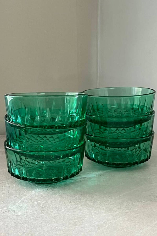 6 coupelles ou ramequins Arcoroc verts