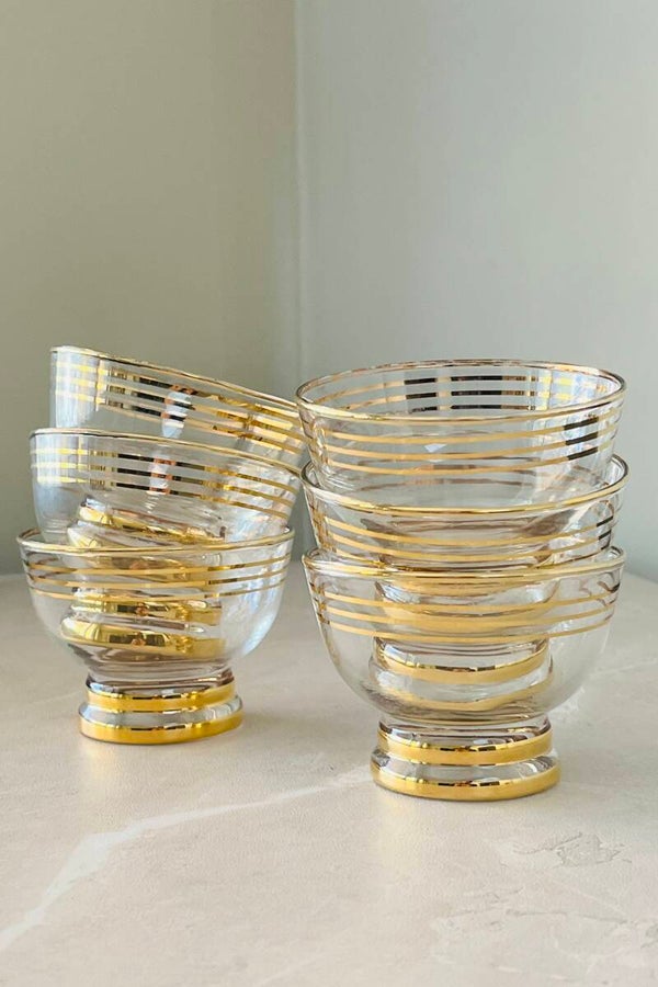 Coupe ou coupelle dorée vintage (Lot de 6)