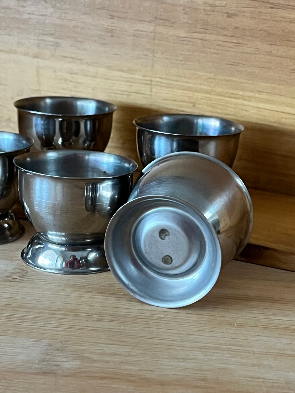 2 Coquetiers En Inox – État Impeccable, Vintage Et Fonctionnels