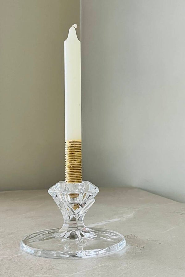 Bougeoir vintage en cristal