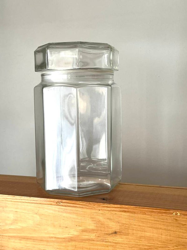 Pot en verre à facettes Octime