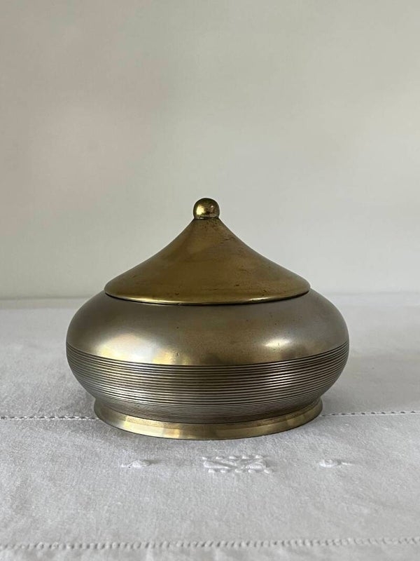 Bonbonnière vide-poche en métal doré