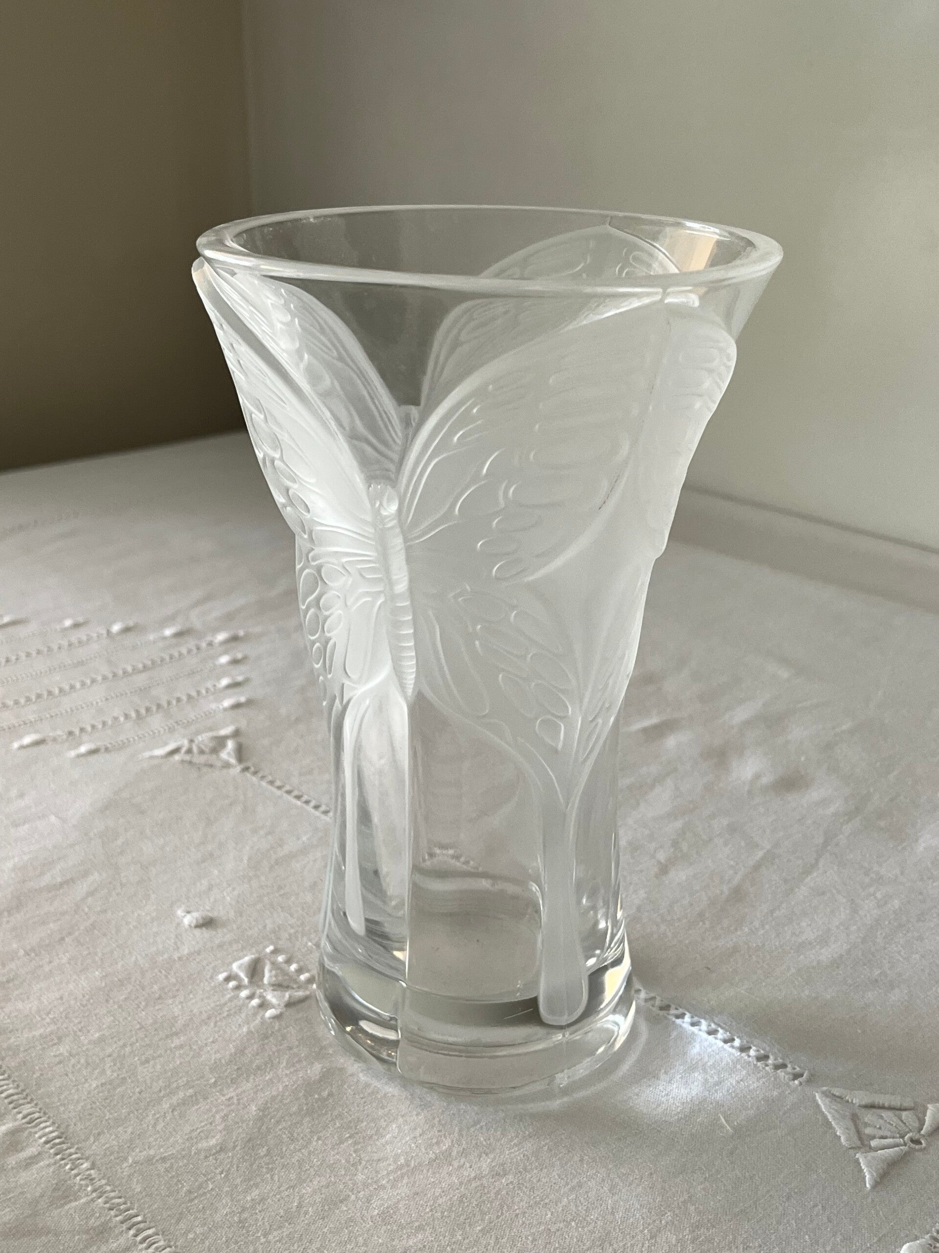 Vase papillon Cristal d'Arques