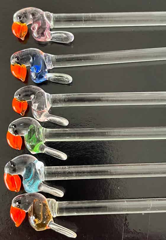 Agitateur cocktail en verre (Lot de 6)