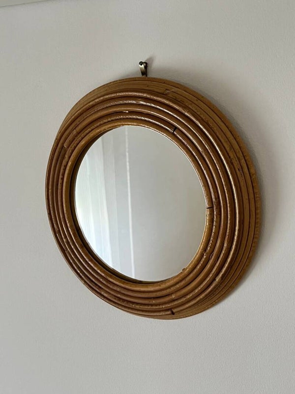 Miroir vintage en bambou