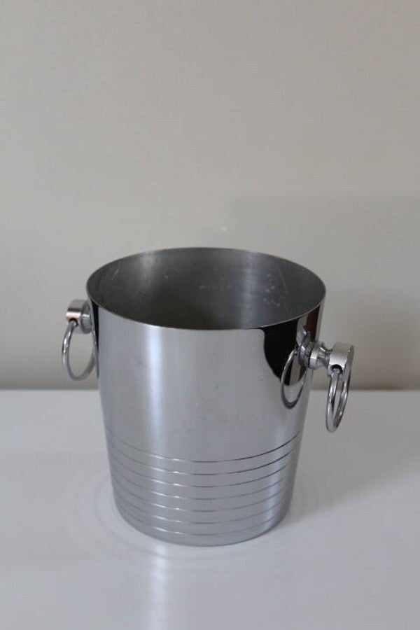 Seau à glace vintage en inox