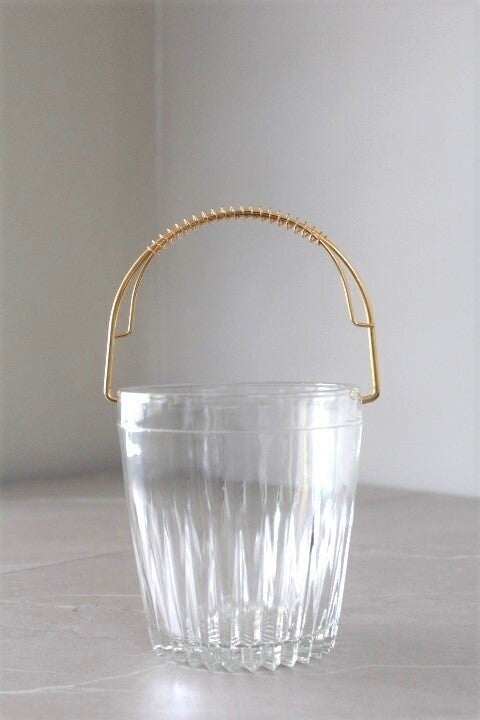 Seau à glace vintage en verre