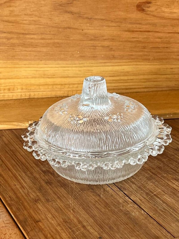 Sucrier bonbonnière vintage en verre