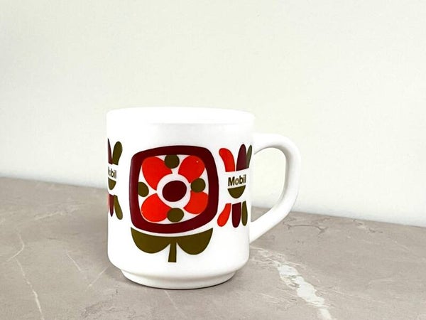 1 mug tasse Arcopal Mobil vert et orange