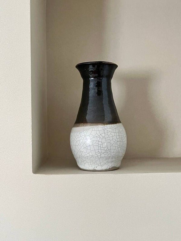Vase en grès bicolore