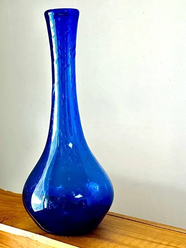 Vase soliflore bleu Biot