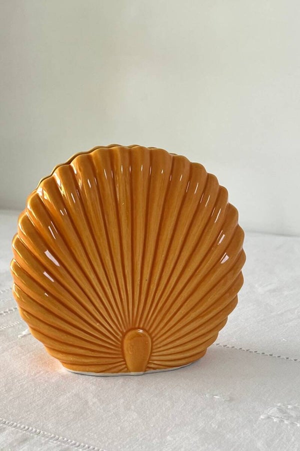 Vase vintage coquillage en céramique