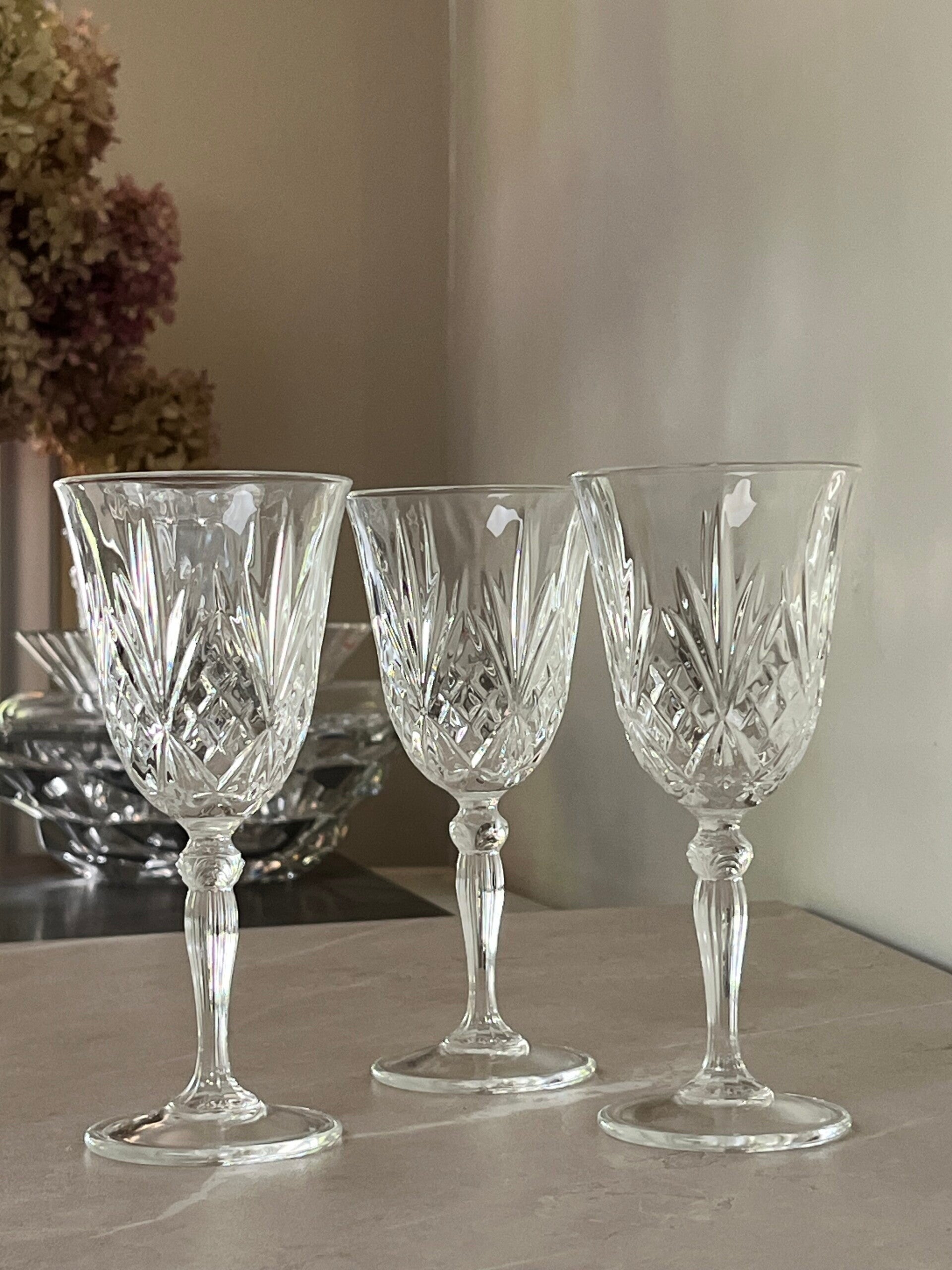Verres à vin vintage