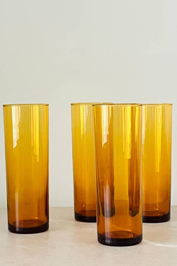 4 verres Long Drink vintage