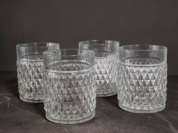 4 verres vintage eau ou whisky