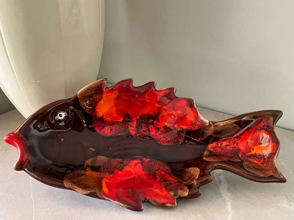 Grand vide-poche vintage Vallauris Poisson