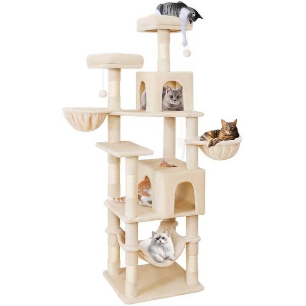 Arbre à chat 74 pouces Couleur beige