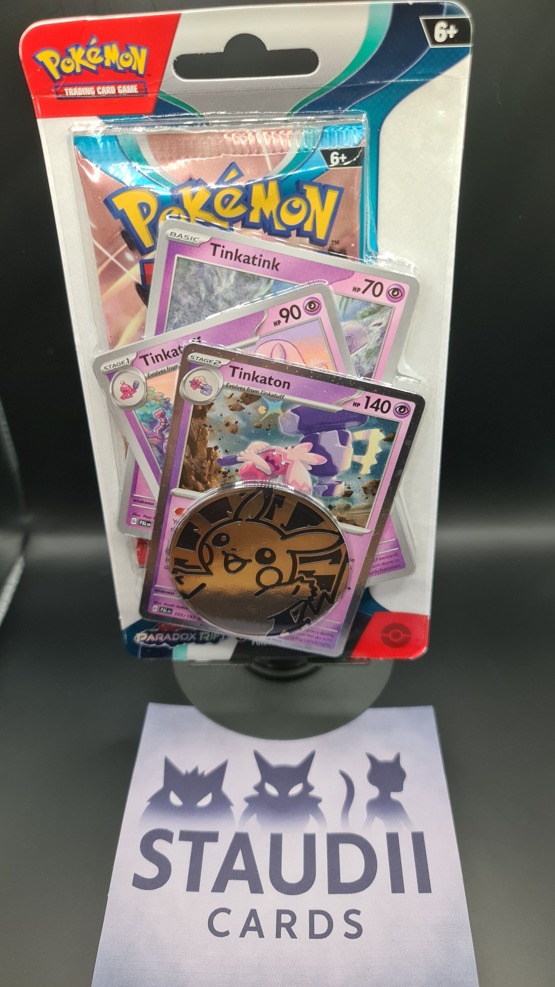 Pokémon 1‑Pack Blister – Paradox Rift – Tinkaton Evolution Line (Tinkatink, Tinkatuff, Tinkaton) EN | sealed